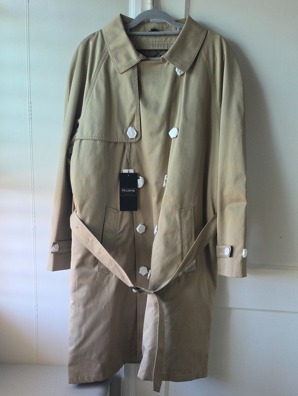 Jos. A. Bank Khaki Trench Coat with Belt